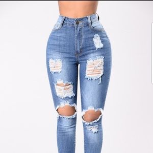 High waist denim